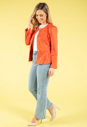 Vintage Leather Peplum Jacket