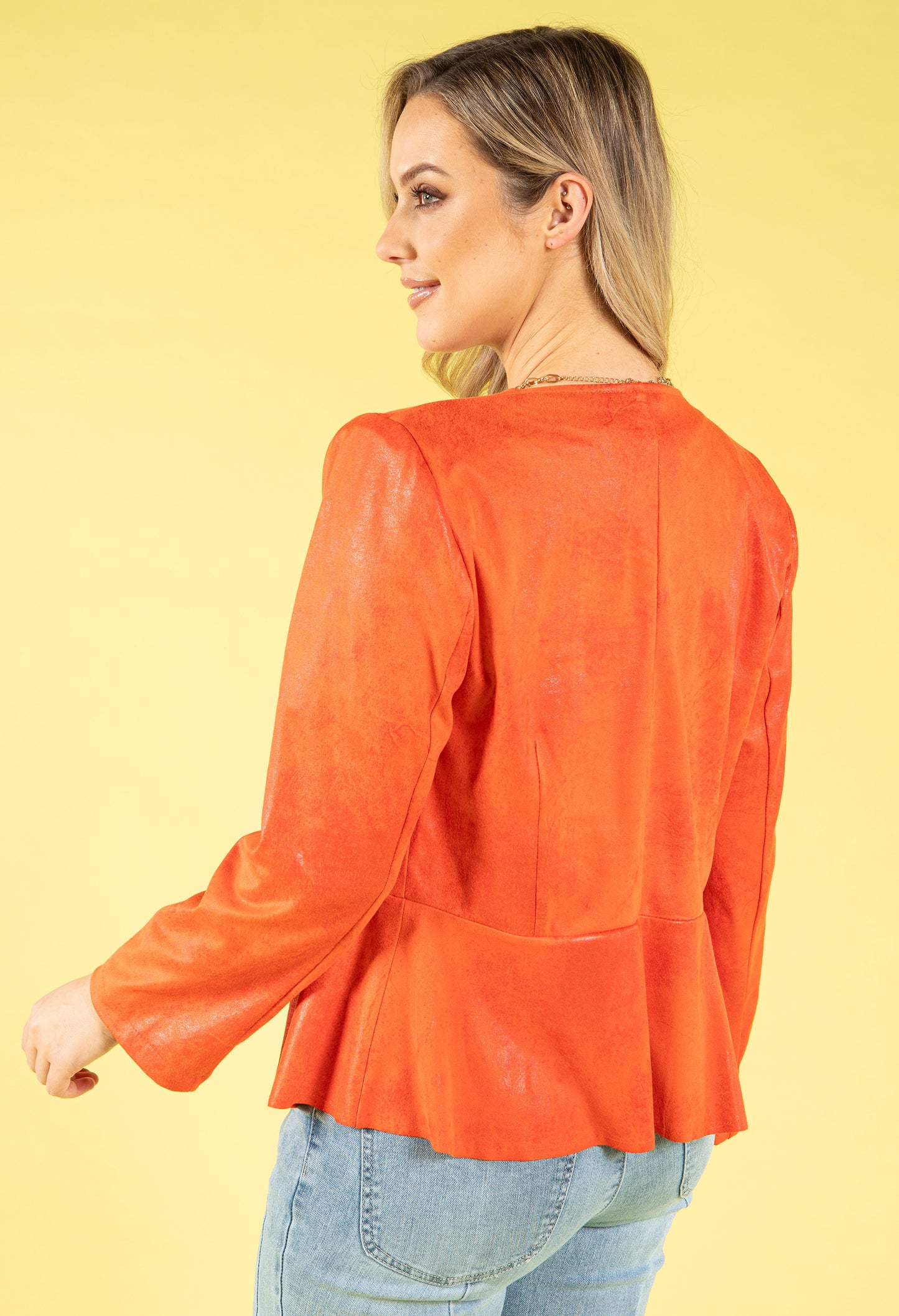 Vintage Leather Peplum Jacket