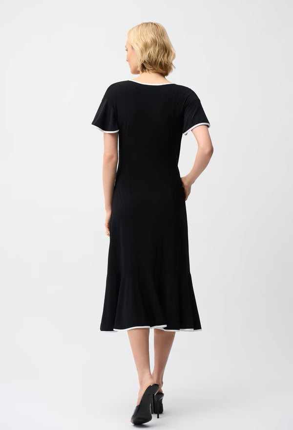 Knee-length Faux Wrap Dress