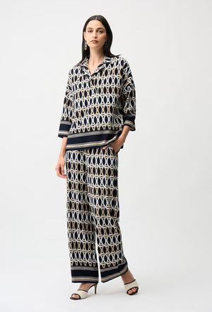 Geometric Button Closure Shirt