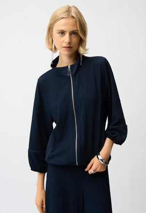 Casual Collared Zipper Jacket