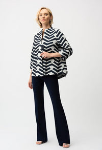 Geometric Collared Casual Jacket