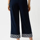 Embroidered Wide-leg Trousers