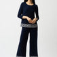 Embroidered Wide-leg Trousers