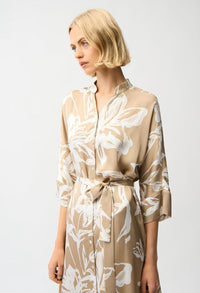 Floral Belted Shirt Dress