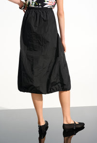 High-waist A-line Midi Skirt