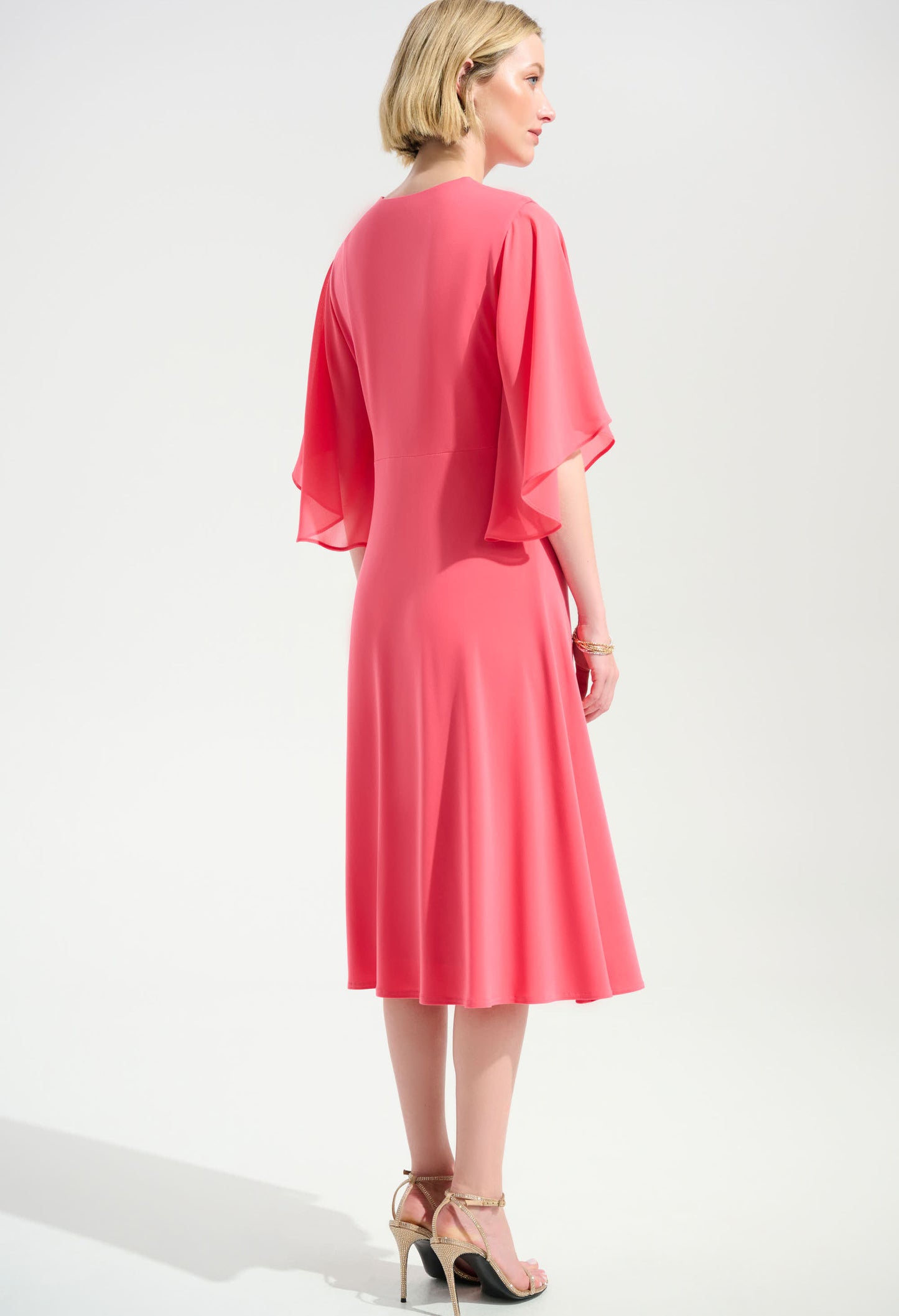 Knee-length Wrap Style Dress