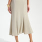 Ruched Midi Flared Skirt
