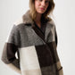 Feather Yarn Check Coat