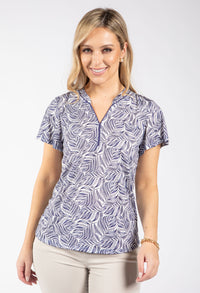 Tibico Leaf Print Top