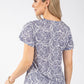 Tibico Leaf Print Top