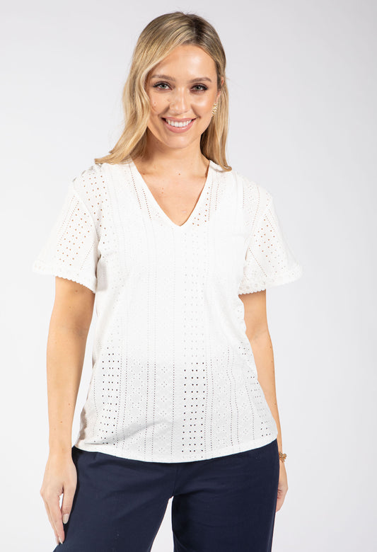 Tuni Crochet Detail Top