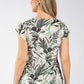 Tropical Palm Print Top