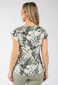 Tropical Palm Print Top