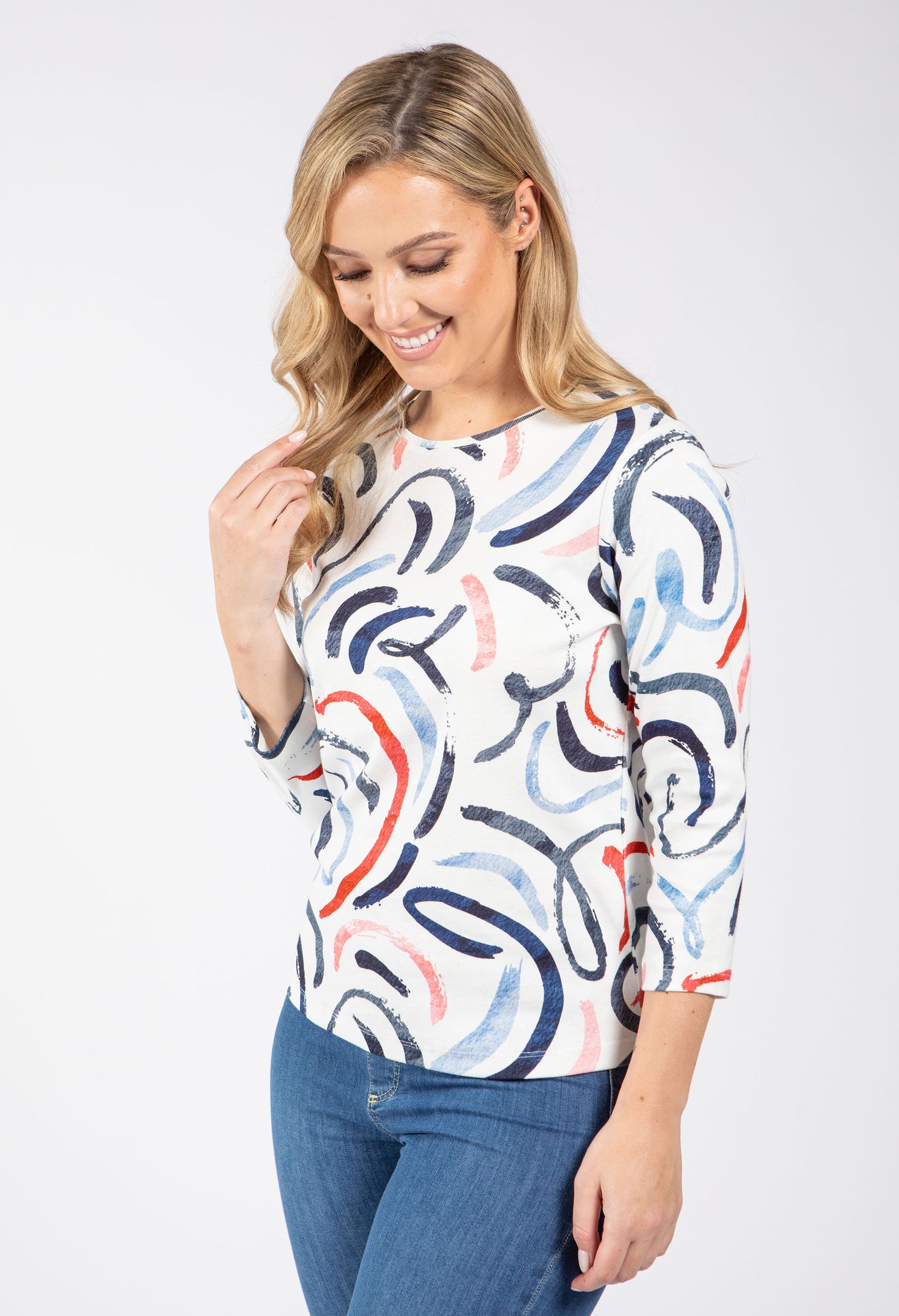 Swirl Printed Top