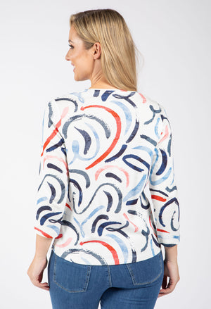 Swirl Printed Top