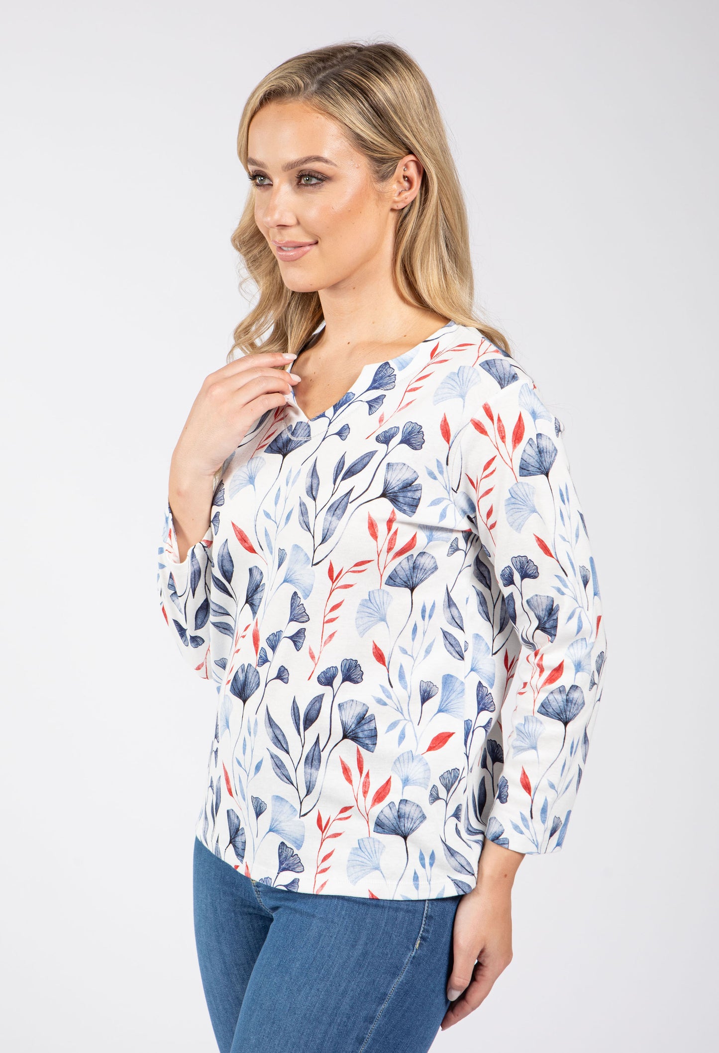 Corinthia Fan Printed Top
