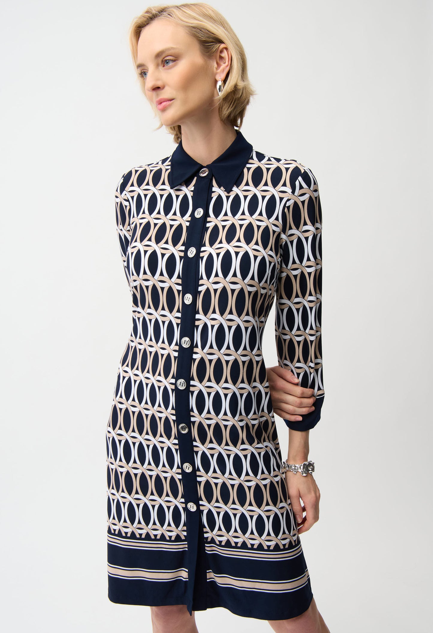 Geometric Shirt Dress