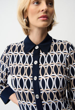 Geometric Shirt Dress