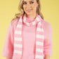 Wool Blend Striped Skinny Scarf