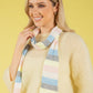 Wool Blend Striped Skinny Scarf
