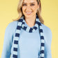 Wool Blend Striped Skinny Scarf