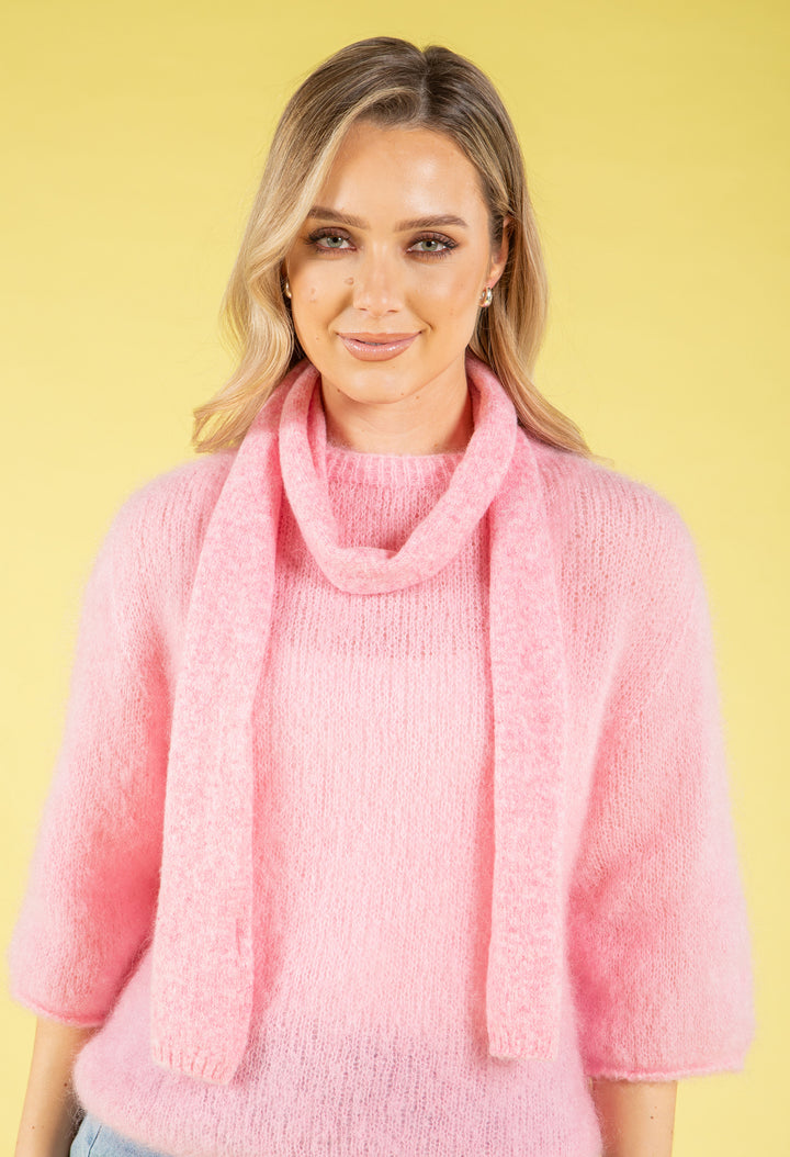 Wool Blend Skinny Scarf