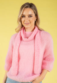 Wool Blend Skinny Scarf