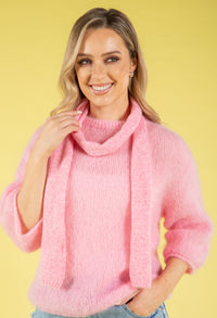 Wool Blend Skinny Scarf