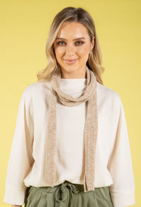 Wool Blend Skinny Scarf