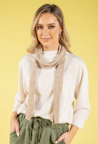 Wool Blend Skinny Scarf