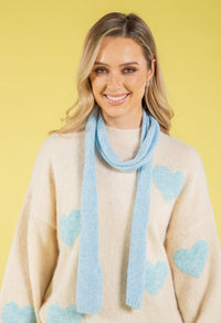 Wool Blend Skinny Scarf