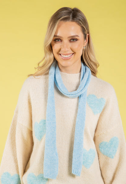 Wool Blend Skinny Scarf