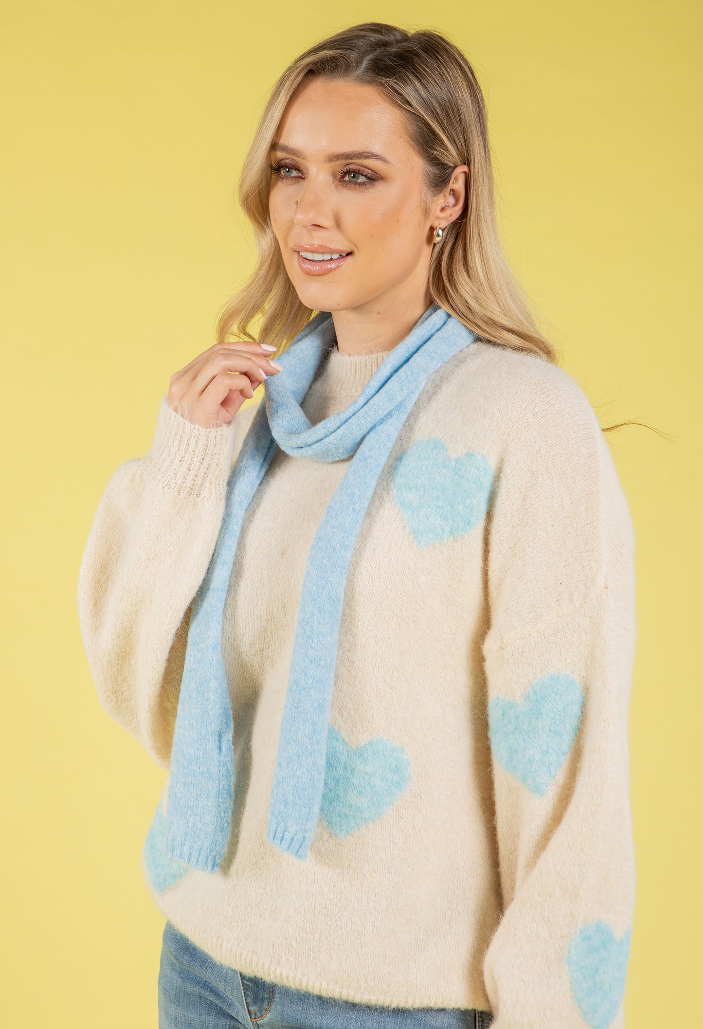 Wool Blend Skinny Scarf