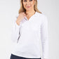 Pleated Shoulder Polo Top