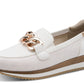 sport wedge loafer with chain detail