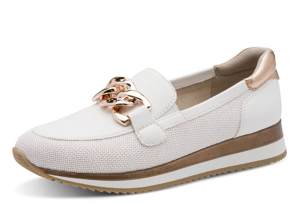 sport wedge loafer with chain detail