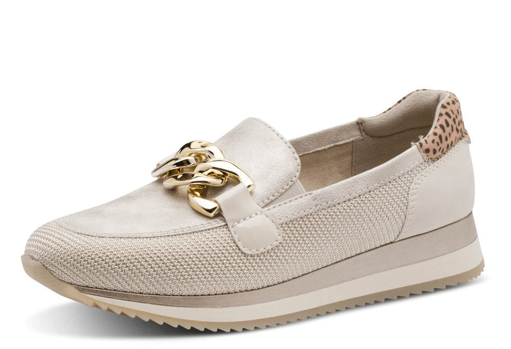 sport wedge loafer with chain detail