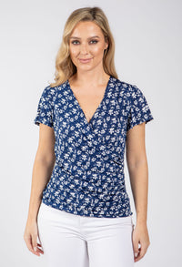 Lisa Floral Wrap Top