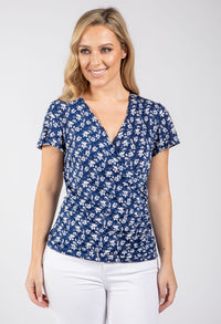 Lisa Floral Wrap Top