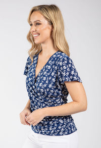 Lisa Floral Wrap Top