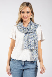 blueberry print scarf