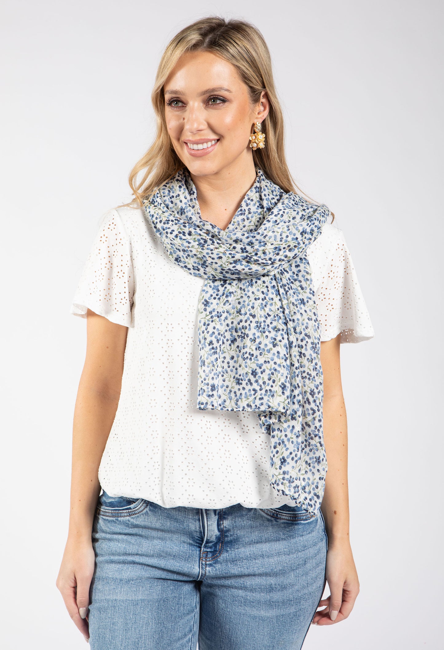 Blueberry Print Scarf