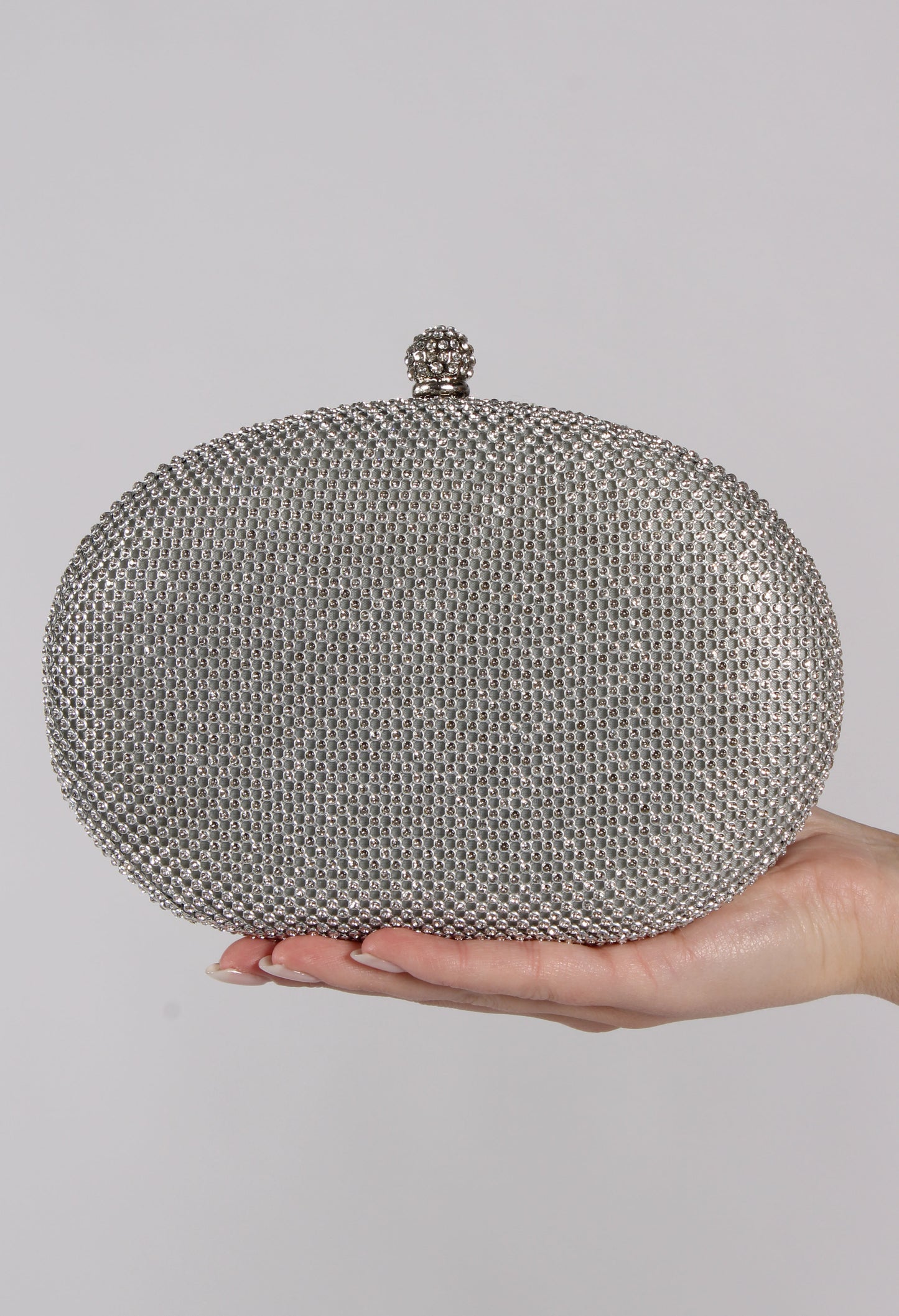 Diamante Round Clutch Bag
