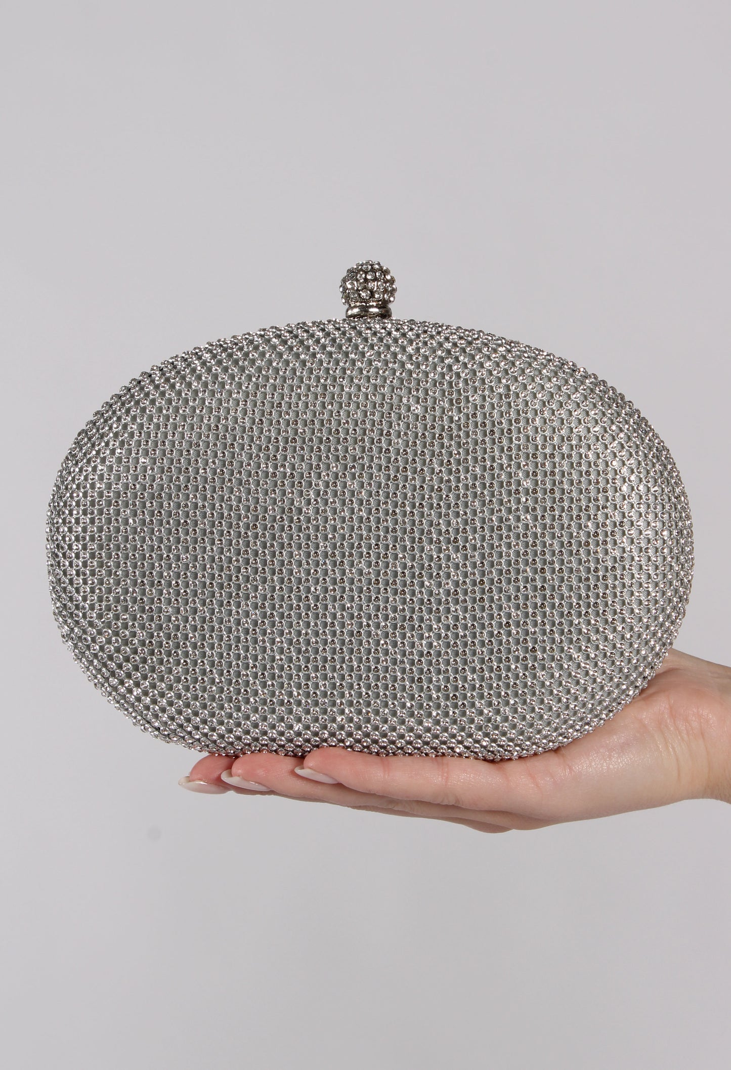 Diamante Round Clutch Bag