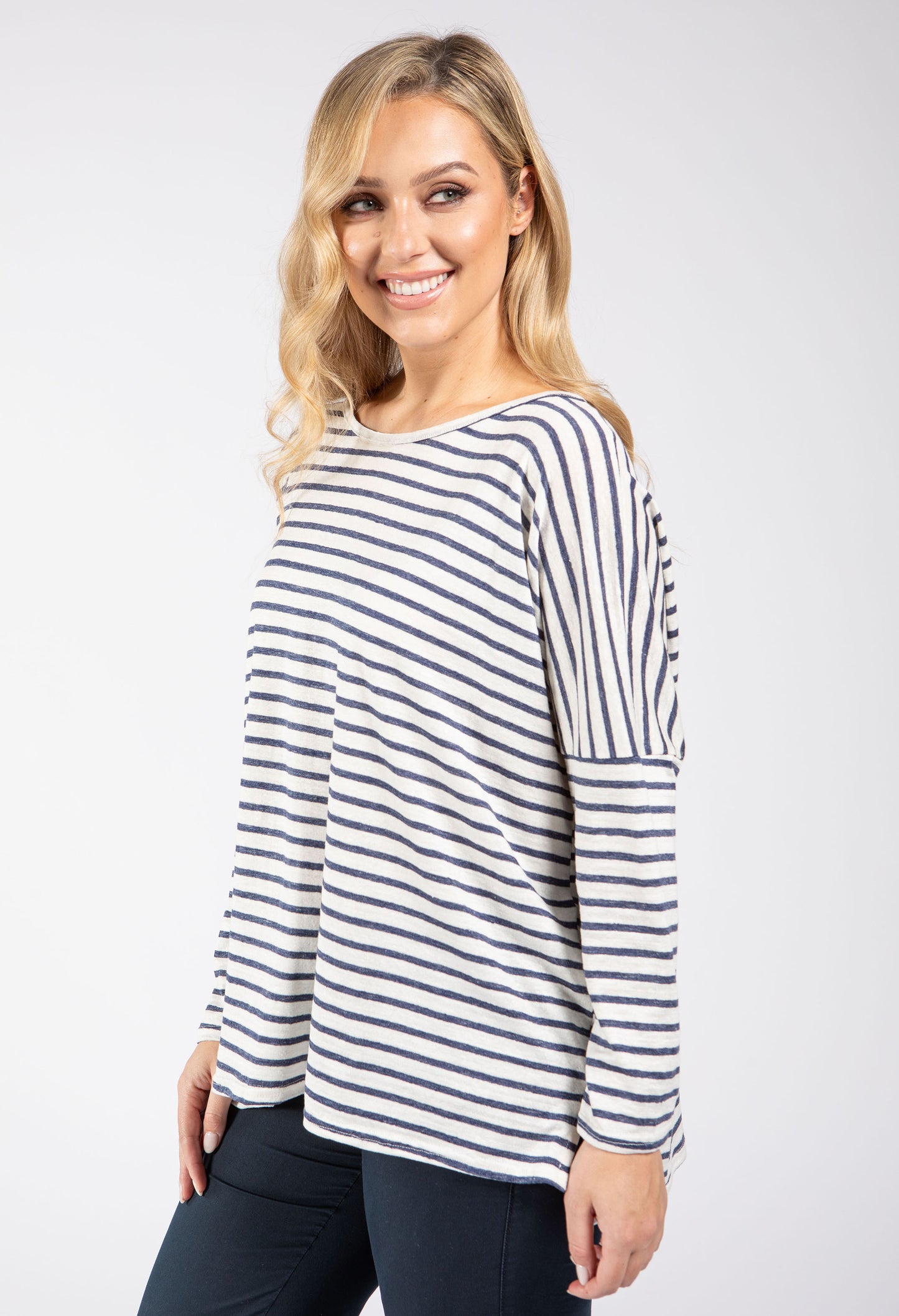 Relaxed Fit Striped Top