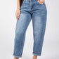 Belted Barrel Jeans