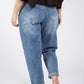 Belted Barrel Jeans