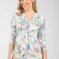 Sara Leaf Print Blouse