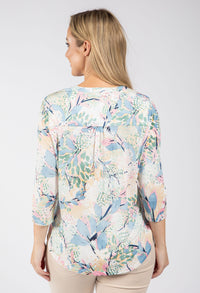 Sara Leaf Print Blouse